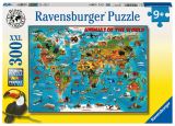 Ravensburger Puzzle Ilustrovan mapa svta/300 dlk