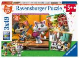 Ravensburger Puzzle Vítejte u 44 Cats/3x49 dílků