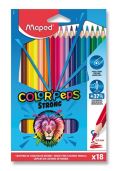 Maped Maped - Bezdev pastelky ColorPeps Strong 18 ks