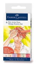 Faber-Castell Faber - Castell Popisova Pitt Artist Pen Manga Kaoiro 6 ks