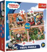 TREFL Puzzle: Mainka Tom: Cestovn 4v1 (12,15,20,24 dlk)