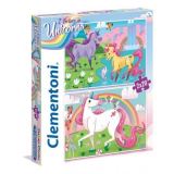 CLEMENTONI Puzzle Supercolor Jednoroec/2x20 dlk