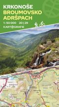 Kartografie Praha Krkonoe, Broumovsko, Adrpach (20/29) - oboustrann turistick mapa 1:50 000