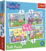 TREFL Puzzle: Prastko Peppa 4v1: Vzpomnky na przdniny (12,15,20,24 dlk)