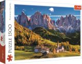 TREFL Puzzle: dol Val di Funes, Dolomity 1500 dlk