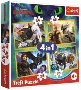 TREFL Puzzle: Jak vycviit draka 4v1 (35,48,54,70 dlk)