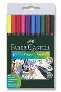 Faber-Castell Faber - Castell Popisova Fineliner GRIP 0,4 mm - sada 10 ks