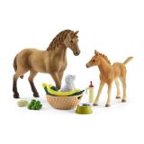 SCHLEICH Schleich Set hb a Quarter k se tntem a doplky