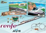 Pequetren Vysokorychlostn vlak Renfe Ave s horskm tunelem a stanic