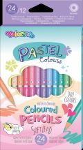 Colorino Colorino Pastel - kulat oboustrann pastelky 12 ks / 24 barev