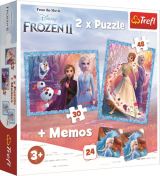 TREFL Puzzle Ledov krlovstv 2/30+48 dlk+pexeso