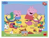 Dino Puzzle Pepa Pig si hraje Tvary 12 dlk na podloce