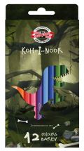 KOH-I-NOOR HARDTMUTH Koh-i-noor pastelky Dino, koln 12 ks