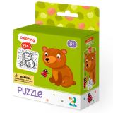 Dodo Dodo Puzzle s omalovnkou - Medvdek 16 dlk