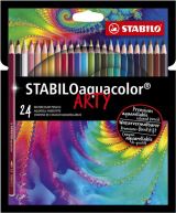 Stabilo Pastelky STABILO aquacolor, sada 24 ks v kartonovm pouzdru"ARTY"