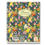  Kroukov blok Pigna Nature Flowers A4, tverekovan, 60 list, mix motiv