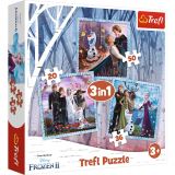 TREFL Puzzle Ledov krlovstv 2 /Kouzeln pbh 3v1 (20,36,50 dlk)