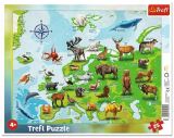 TREFL Puzzle Mapa Evropy se zvtky, 25 dlk