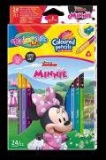 Colorino Colorino Disney Junior Minnie - oboustrann pastelky trojhrann 24 barev