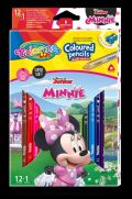 Colorino Colorino Disney Junior Minnie - pastelky trojhrann 12 barev + oezvtko