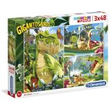 CLEMENTONI Clementoni Puzzle - Gigantosaurus 3 x 48 dlk