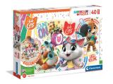 CLEMENTONI Clementoni Puzzle Supercolor Floor - 44 Cats 40 dlk