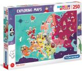 CLEMENTONI Clementoni Puzzle Exploring Map Skvl lde v Evrop / 250 dlk