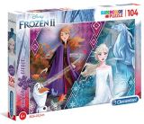 CLEMENTONI Clementoni Puzzle Supercolor Glitter - Frozen 2, 104 dlk