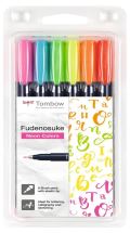 Tombow Tombow Sada ttcovch fix Fudenosuke tvrdost 1 - hard 6 neonovch barev