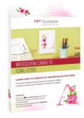 Tombow Tombow Sada Watercoloring Canvas Set Floral Letters