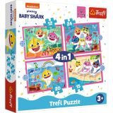 TREFL Puzzle: Baby Shark - Rodina 4v1 (12,15,20,24 dlk)