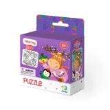 Dodo Dodo Puzzle s omalovnkou - Roztomil jelen a tuk 16 dlk