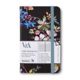 Bookaroo Bookaroo V&A Kapesn zpisnk A6 - Kilburn Black Flora