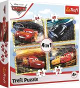 TREFL Puzzle: Auta 3 - Pipravit, pozor, te! 4v1 / 35,48,54,70 dlk