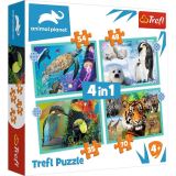 TREFL Puzzle Animal Planet: Zhadn svt zvat 4v1 (35,48,54,70 dlk)