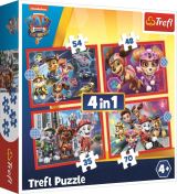 TREFL Puzzle Tlapkov patrola ve mst 4v1 (35,48,54,70 dlk)