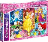 CLEMENTONI Clementoni Puzzle Briliant - Princezny 104 dlk