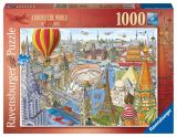 Ravensburger Ravensburger Puzzle - Cesta kolem svta za 80 dn 1000 dlk