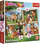 TREFL Trefl Puzzle Ma a medvd - V lese 4v1