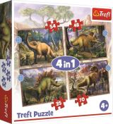TREFL Trefl Puzzle Zajmav dinosaui 4v1