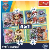 TREFL Puzzle Tlapkov patrola ve filmu 4v1 (12,15,20,24 dlk)