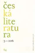 stav pro eskou literaturu AV esk literatura 3/2016