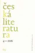 stav pro eskou literaturu AV esk literatura 4/2016
