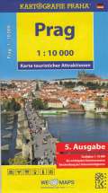 Kartografie Praha Prag - Karte touristischer Attraktionen /1:10 tis.