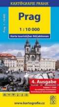 Kartografie Praha Prag - Karte touristischer Attraktionen /1:10 tis.