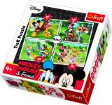 TREFL Mickey Mouse a ptel v parku: Puzzle 4v1 (35,48,54,70 dlk)