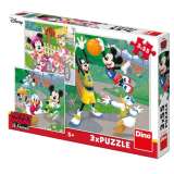 Dino Mickey a Minnie sportovci: puzzle 3x55 dlk