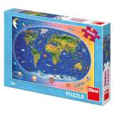 Dino Mapa The World (dtsk): puzzle 300XL dlk