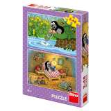 Dino Krtek a perla: puzzle 2x48 dlk