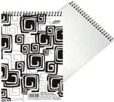 BOBO BLOK Blok BLACK & WHITE s horn plastovou spirlou A4, linka, 50 list